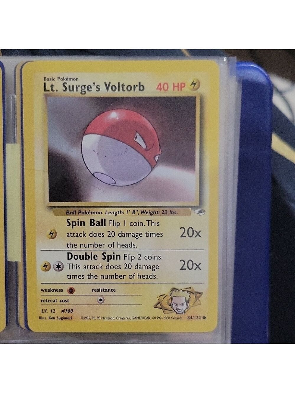 Pokemon Lt. Surge's Voltorb Card